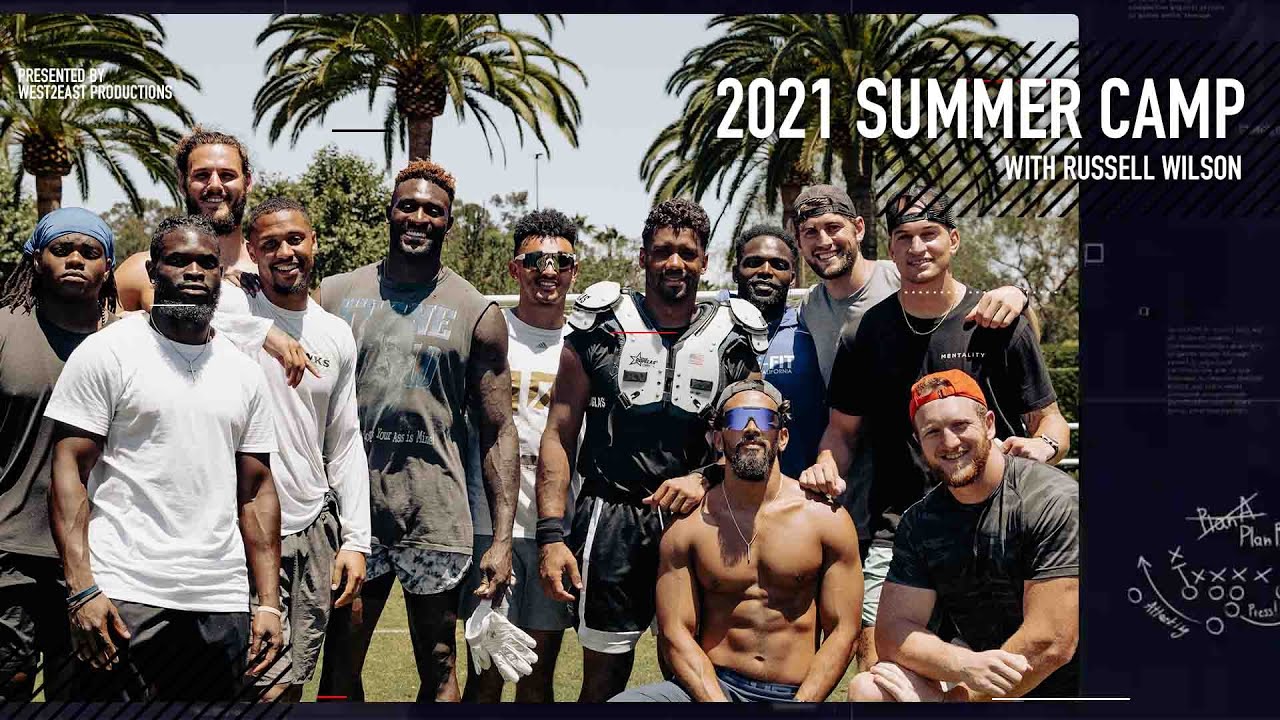 Russell Wilson Trains with Seattle Seahawks Wide Receivers at His California House