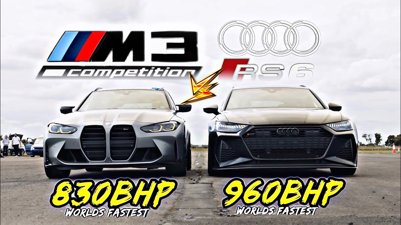 The FASTEST Wagons Battle BMW M3 Touring vs Audi RS6 @officially_gassed @mannoluk #bmw #audi