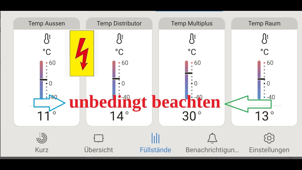 [Temperatursensor]anschließen Installieren offset anpassen DIY Temperatursonde Multiplus #cerbo  GX