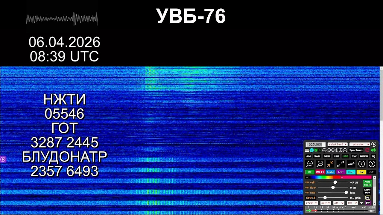 УВБ-76. Голосовое сообщение от 06.04.2026 (08:39 UTC)