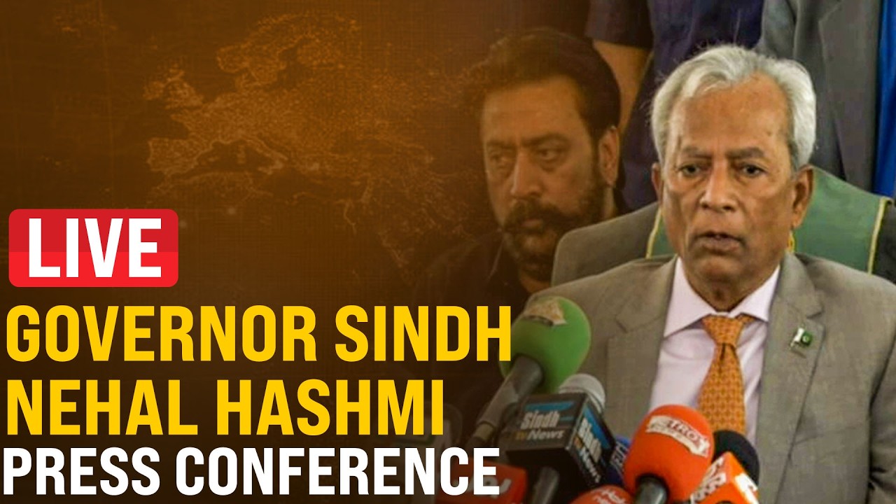 Live: Governor Sindh Nehal Hashmi Press Conference | Karachi  | Sindh Government