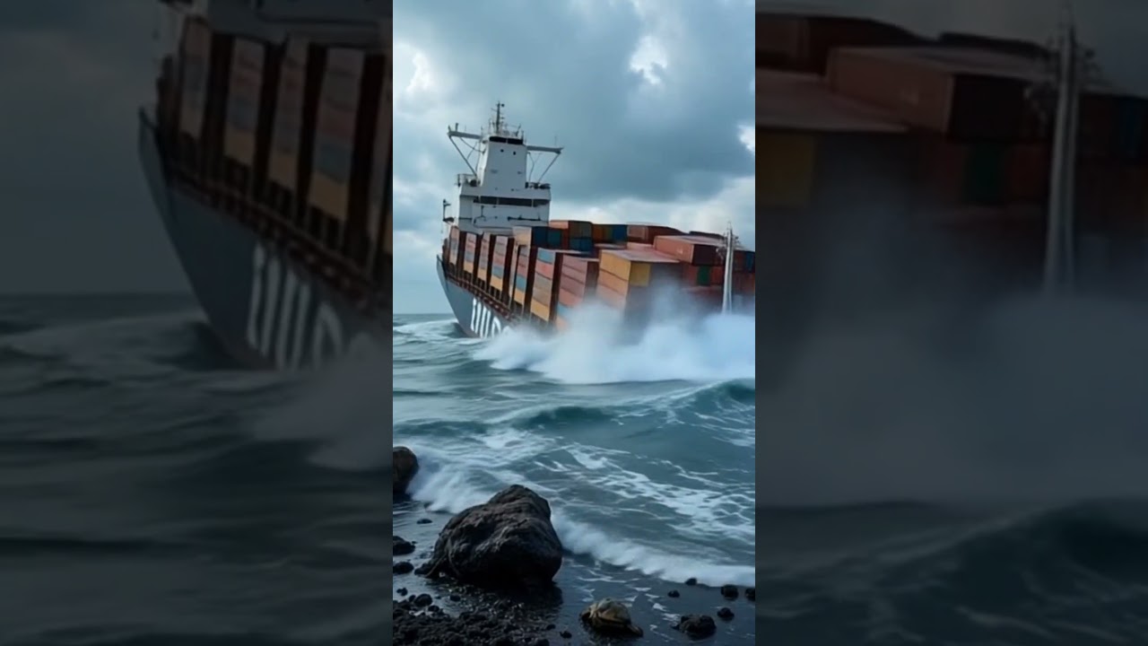 Container ship accident#kerala#ai #msc #elsa 3#ship#youtube #shorts#shortsfeed#trending #viralvideo