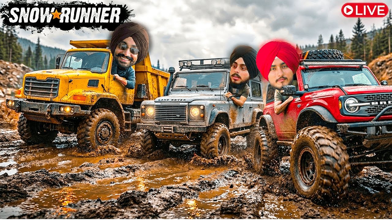 “Punjab Da Driver Snow Ch Fail!”|#Sukhvibes |#Live |#Snowrunner |#Like