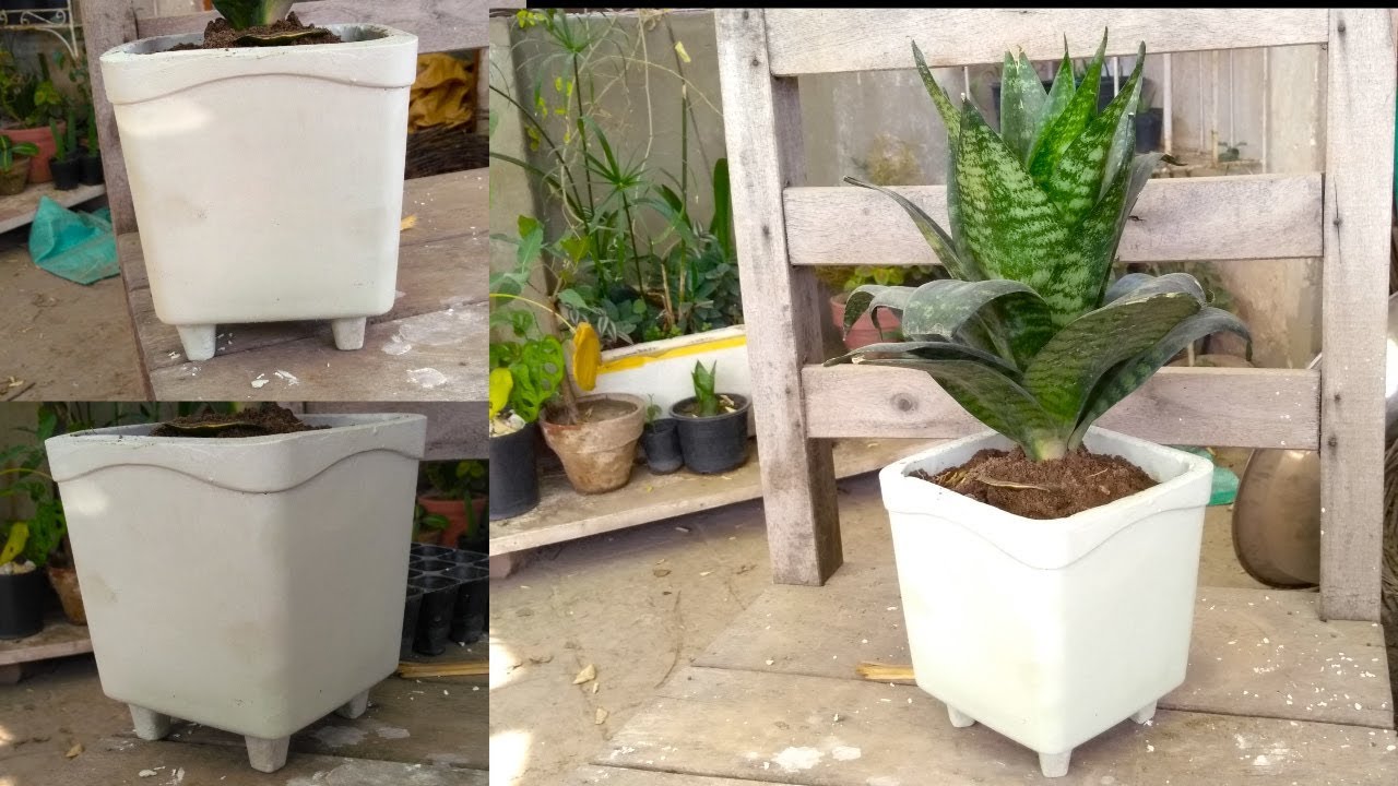DIY White Beautiful Pot for Indoor Plants | Easy Home Decoration Idea