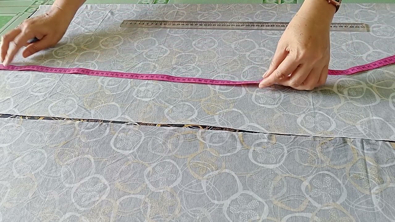 Cách cắt áo đầm chữ A đẹp. Cổ tròn...