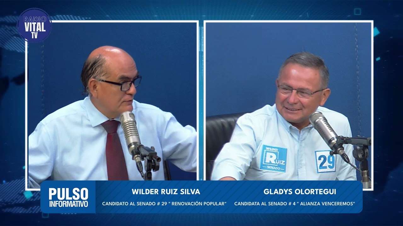 Wilder Ruiz - Cand.  Senado Renovació Popular -Gladys Olortegui - Cand. Senado  Alianza Venceremos
