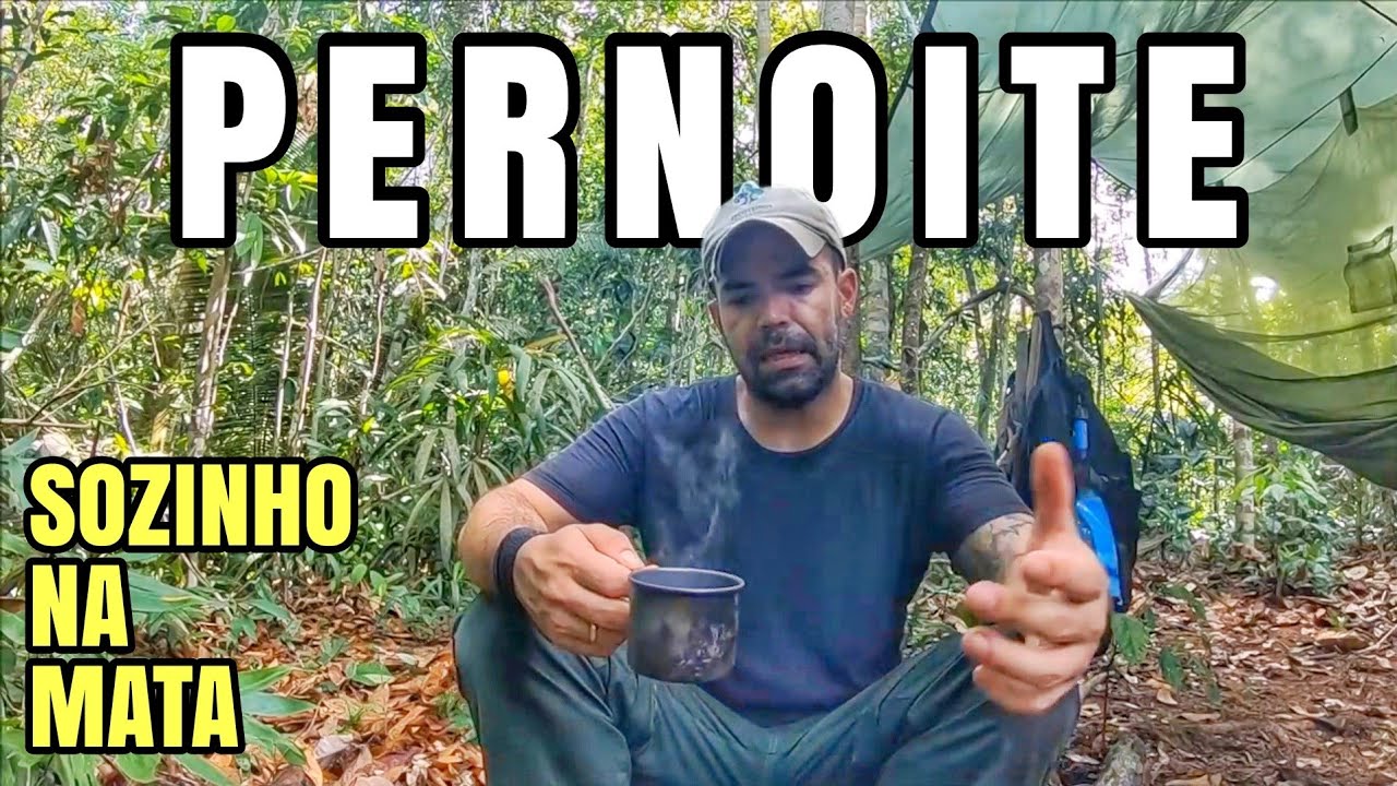 DORMINDO SOZINHO NA FLORESTA | SOLO BUSHCRAFT CAMP