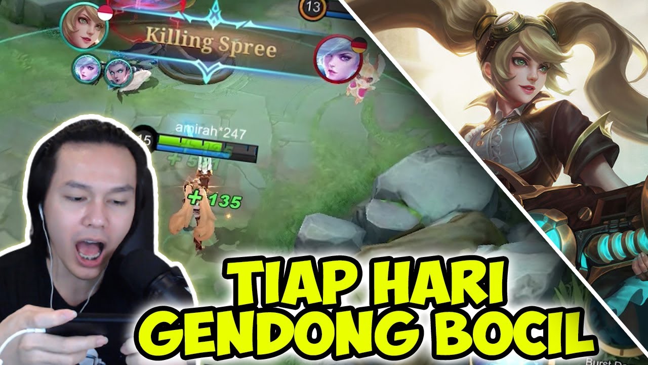 Mobile Legends Layla Gameplay! Gendong Bocil Tiap Hari Sampai Menang?