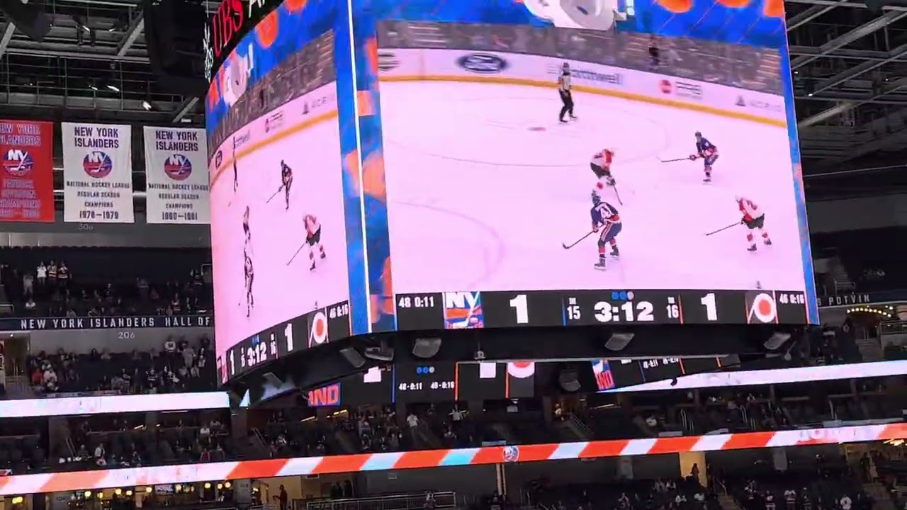 New York Islanders preseason goal horn at UBS Arena