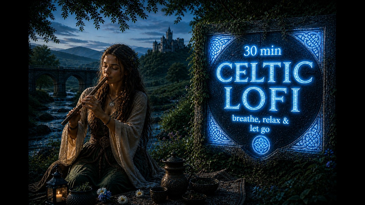 30 Min Celtic Lofi • Moonlit Forest Ambience for Study, Relax, Sleep & Focus / AJV Studio