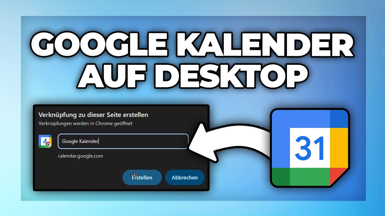 Google Kalender auf Desktop anzeigen - Windows 11