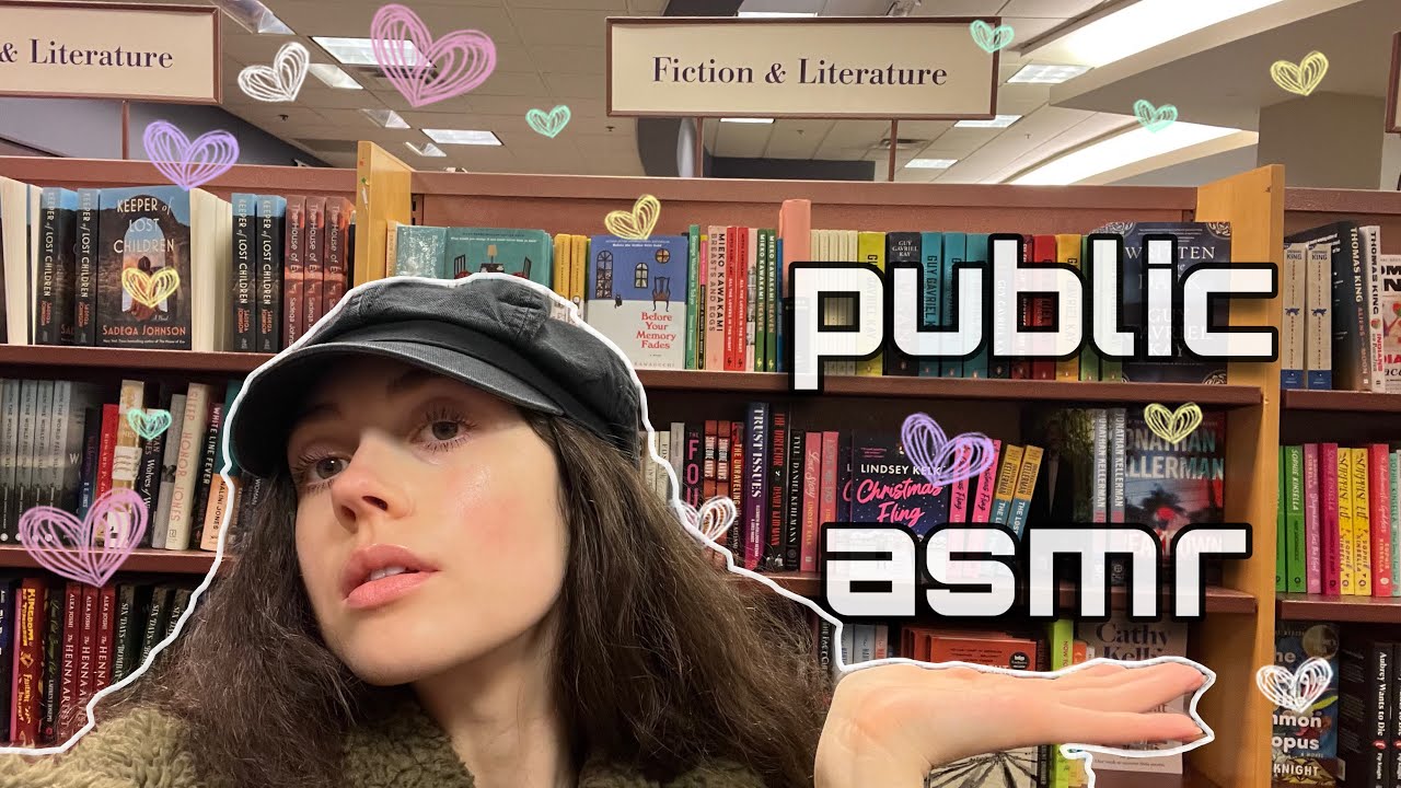 ASMR w miejscu publicznym!🤫 Przeszukaj, przespaceruj się i zwiedzaj księgarnię ze mną