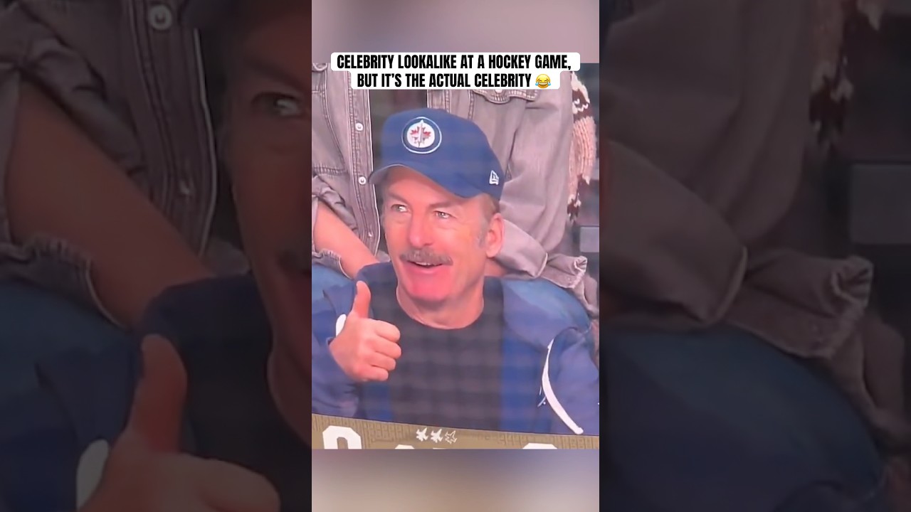 Bob Odenkirk on the jumbotron at Winnipeg Jets game 😂 (via ICdave/X)
