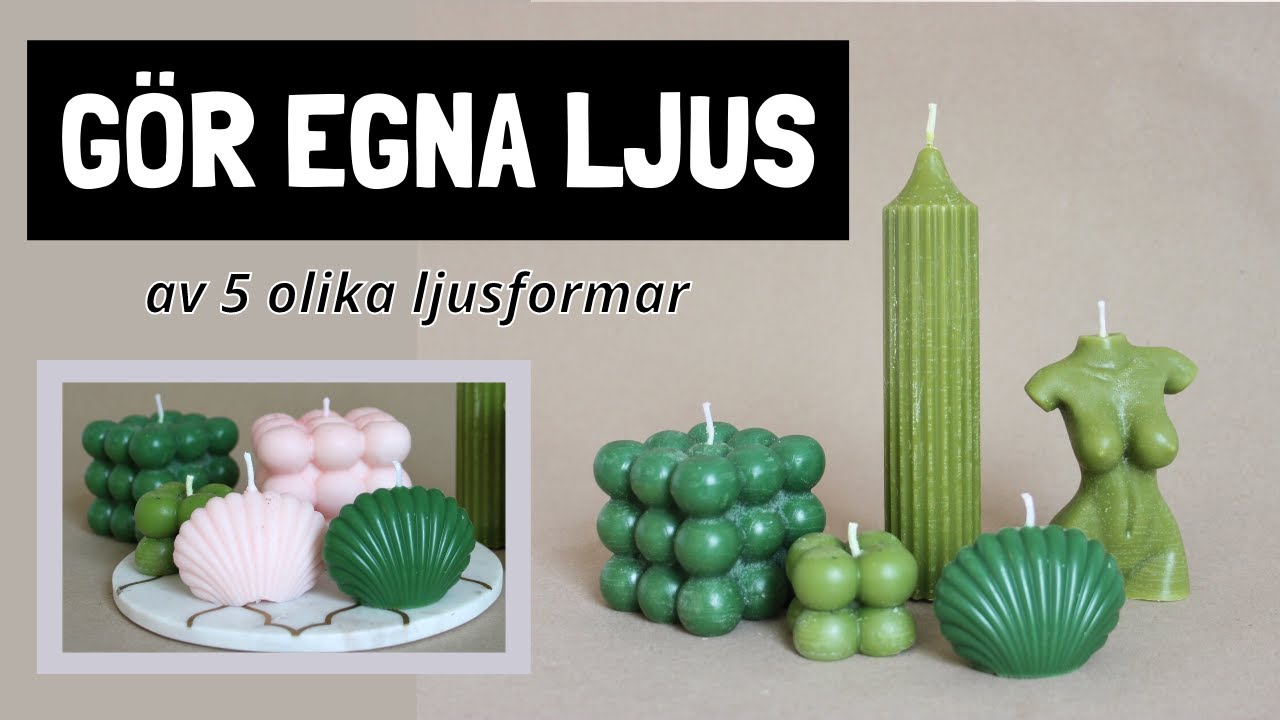 Gör egna ljus hemma - testar nya ljusformar!