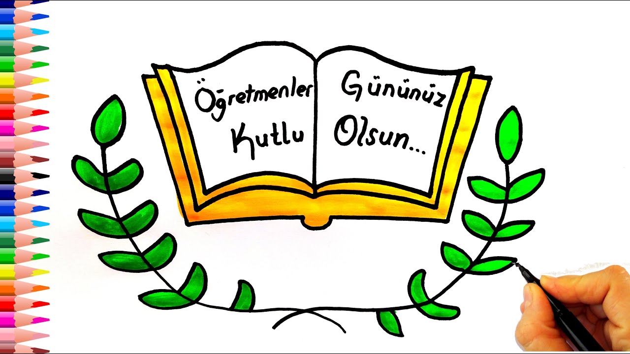Öğretmenler Günü Resmi Çizimi (4) - Kolay Çizimler - Sevimli Çizimler