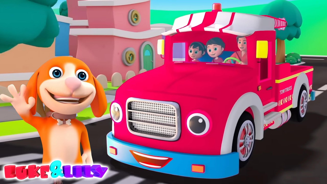 Tow Truck Adventure  | Wheels Song & Nursery Rhymes for Kids