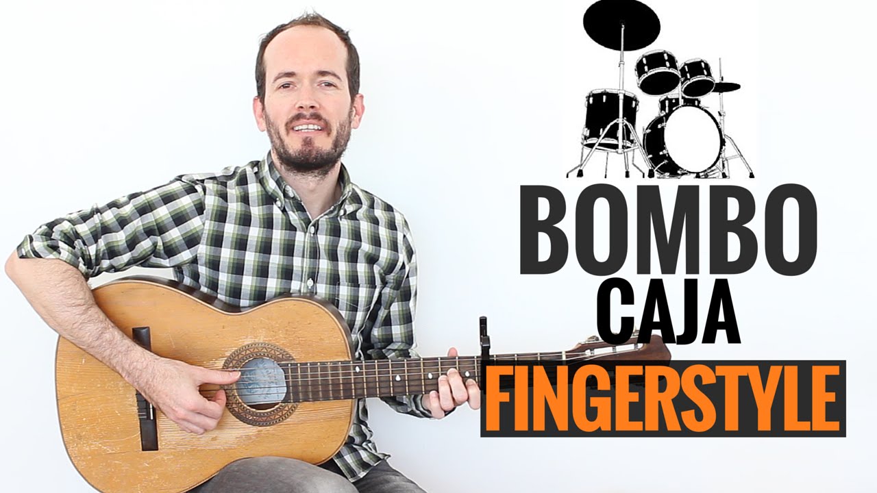 Cómo imitar Bombo Caja Bateria con Fingerstyle - Guitar Lesson Drum kick snare