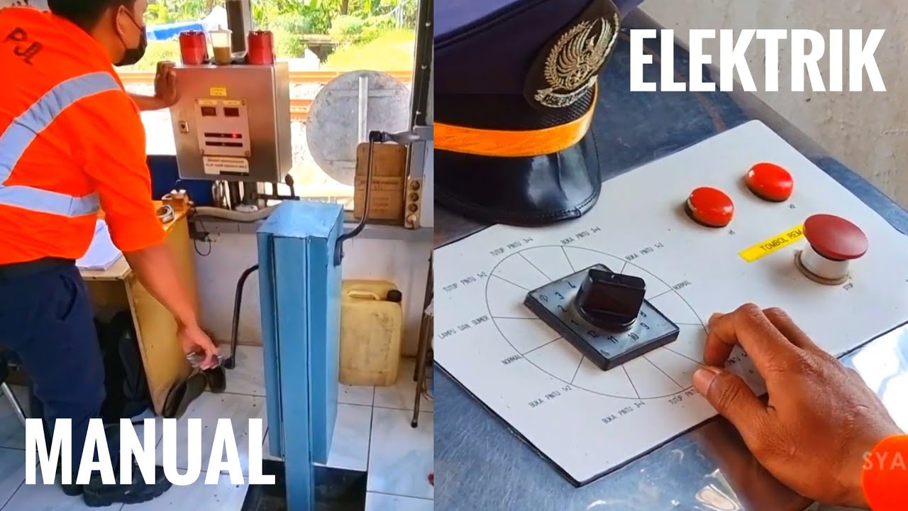 2 Perbandingan Cara Menutup Palang Pintu Perlintasan Kereta Api