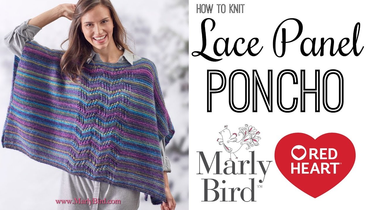 How to Knit Beginner Lace Panel Poncho