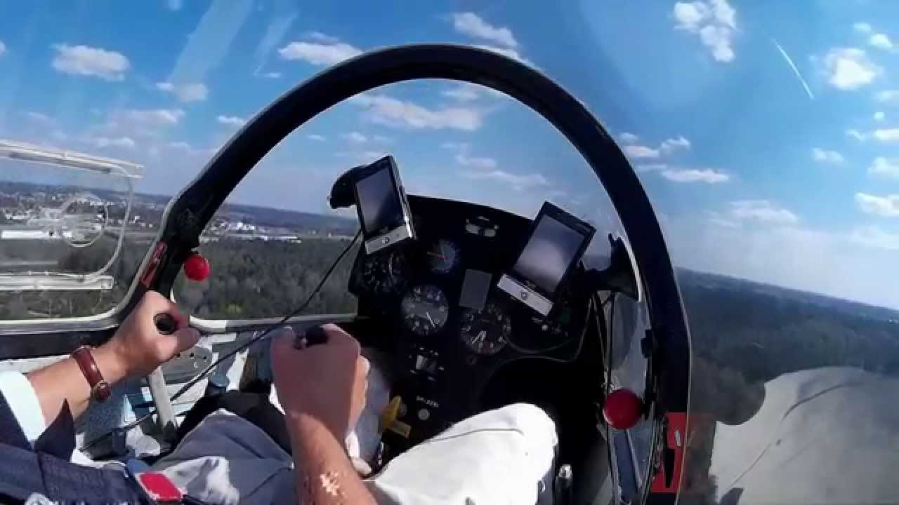 Flight with Jantar 2B over Knyszyn & Augustów Forest (Poland)
