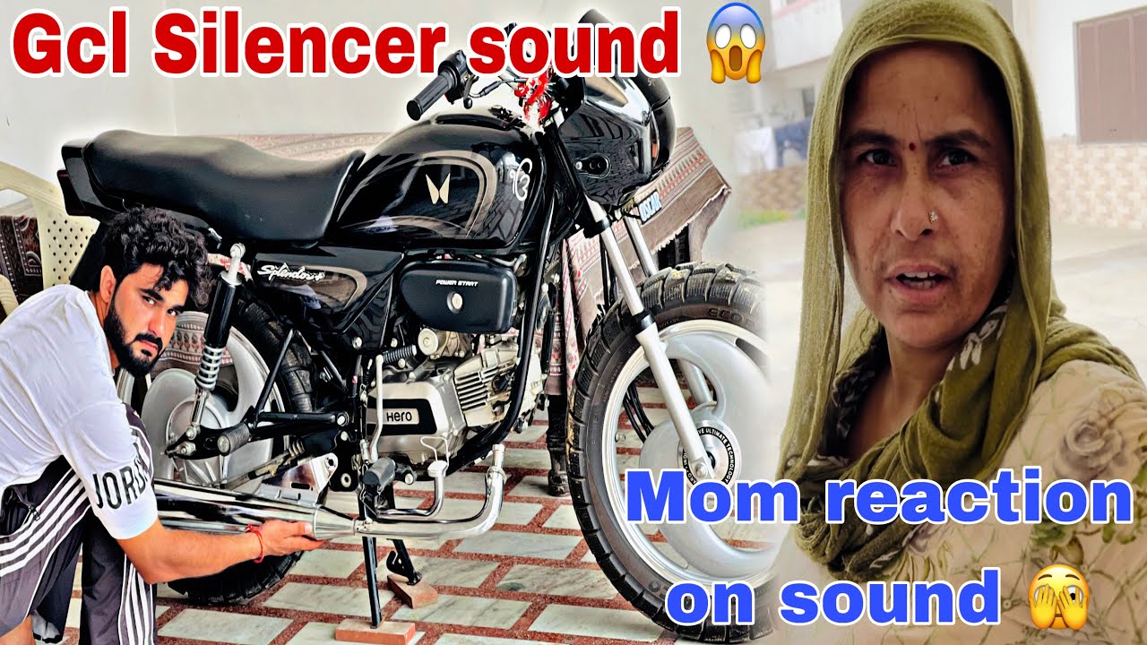 Finally GCL Silencer ✅ Install In Splendor Bs6 || Splendor Modified Silencer 🔥 || Mom Reaction 😡
