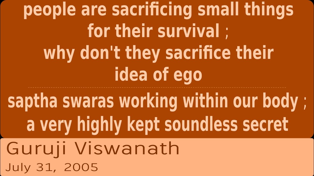 2005 July 31 : CC Available : Sathsang with #gurujiviswanath #manavasevakendra