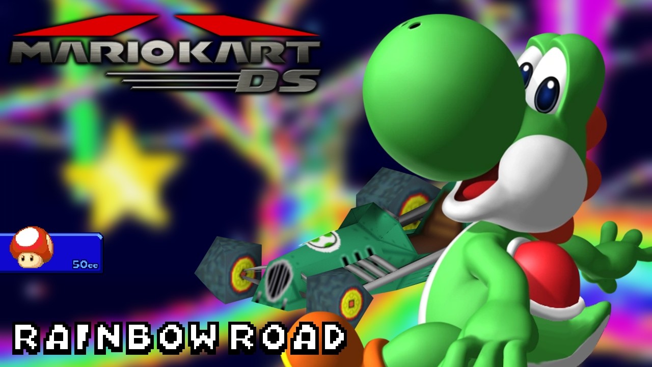 Mario Kart DS - 50cc - Yoshi - Cucumber - Rainbow Road | Ep. 3824