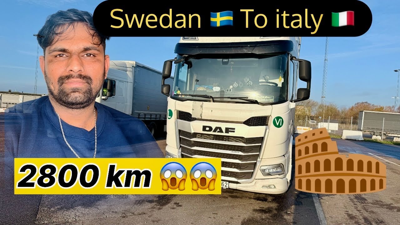 Swedan 🇸🇪to Italy 🇮🇹 day 3 Europe truck driver vlog Hindi Germany truck driver vlog Hindi 