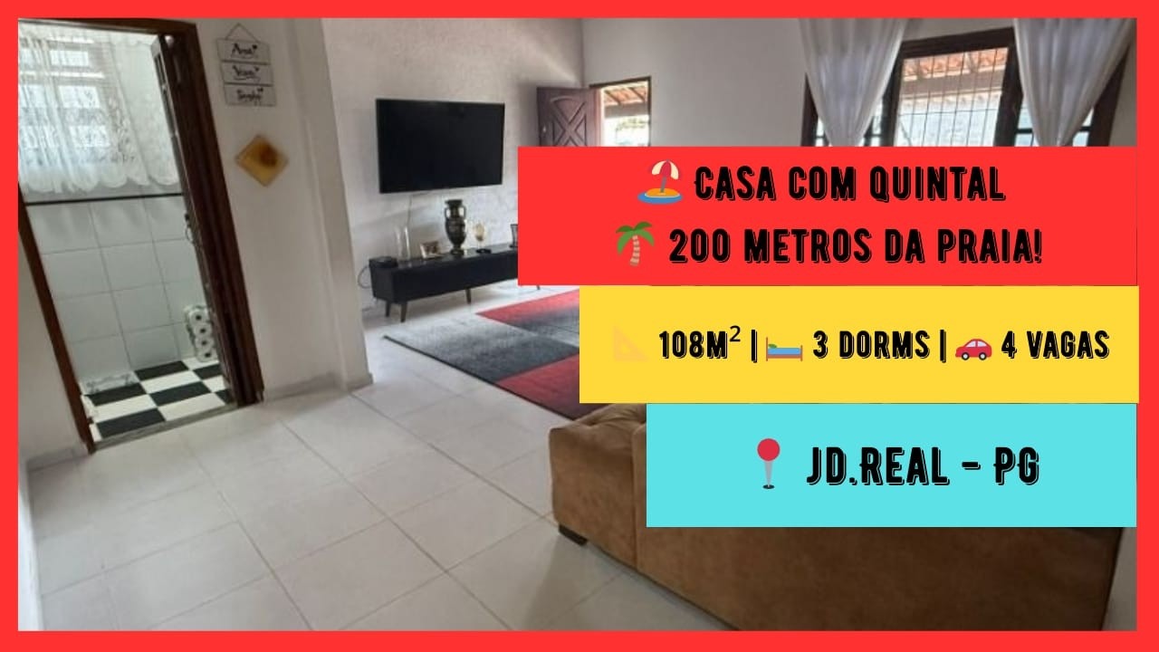 Casa com 3 dormitórios à venda no Jd. Real em Praia Grande.