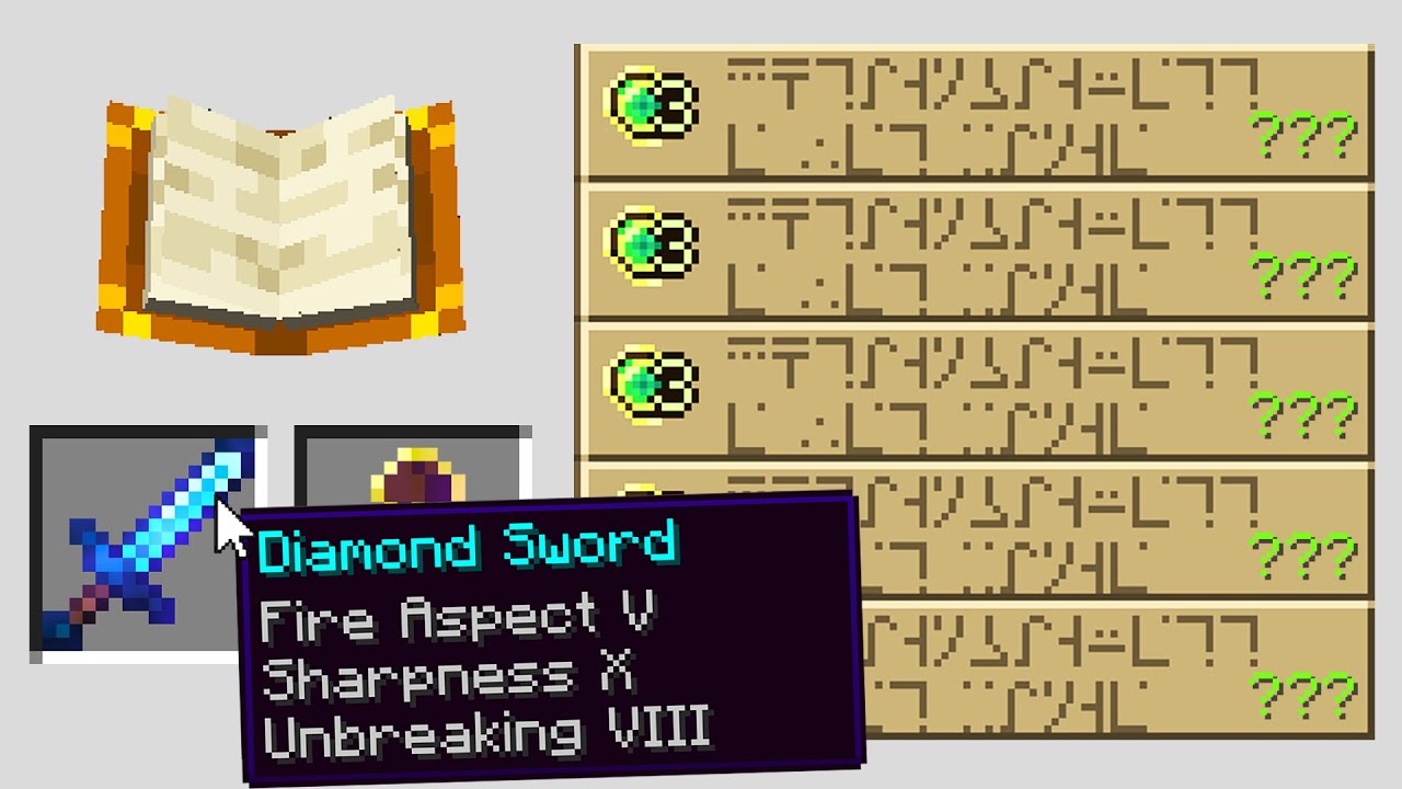Minecraft UHC but every enchant is random..