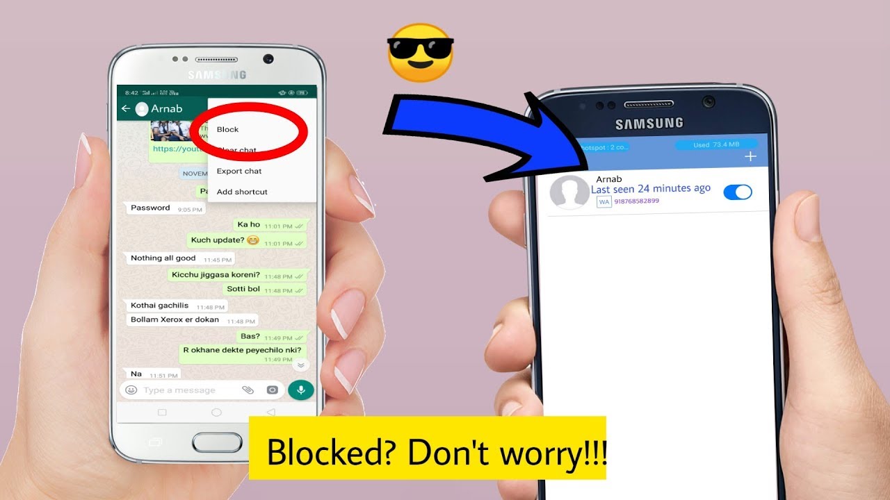 How to check someone's whatsapp lastseen if it's hidden or blocked