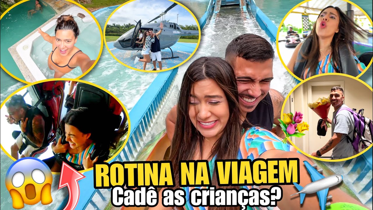 ROTINA NA VIAGEM!! CADÊ AS CRIANÇAS??? *LOUCURA TOTAL* 🧳✈️😱