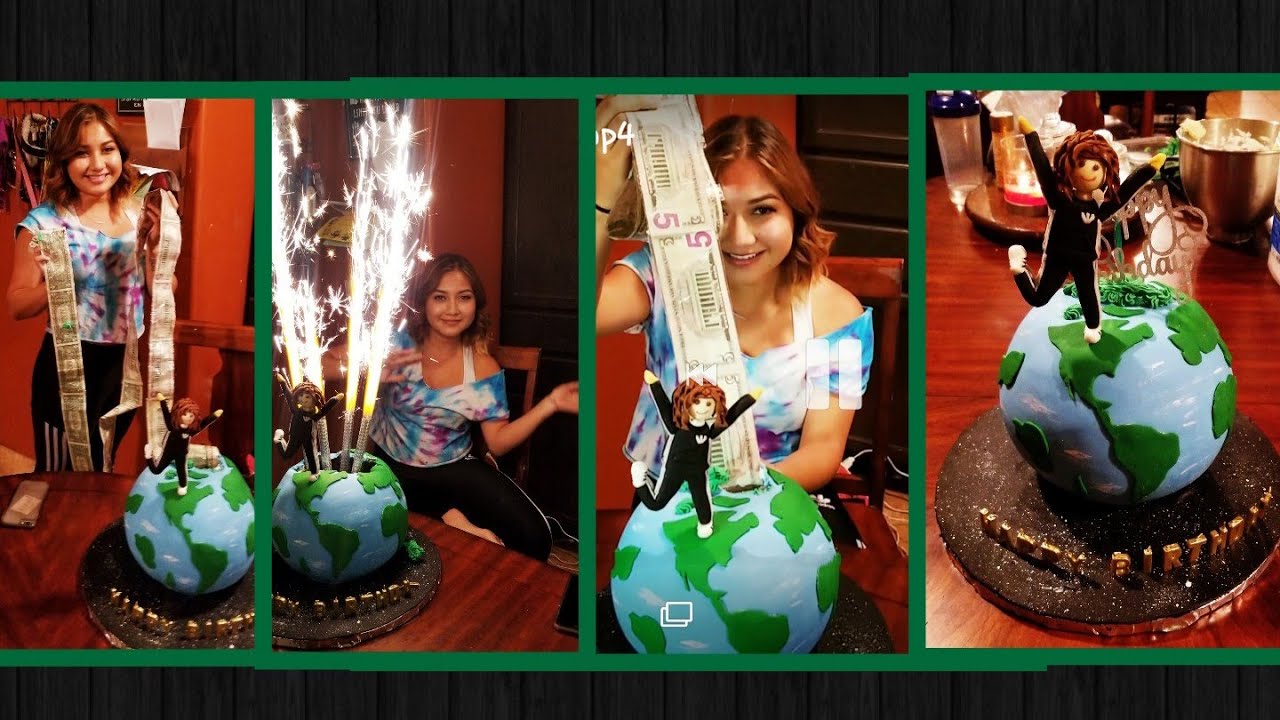 Money cake/earth cake /pastel de mundo /pastel con dinero adentro