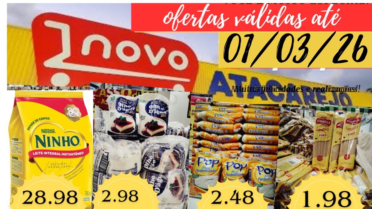 Novo atacarejo Bongi sabadão de ofertas leite açúcar Flocão café feijão arroz macarrão e