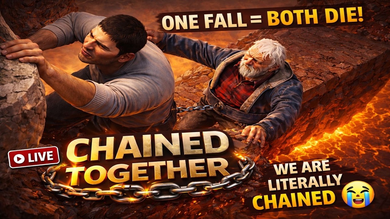🔴 LIVE: Chained Together with My Friend @IMPOLULIVE  Can We Escape Without Falling? 😱#gaminglive