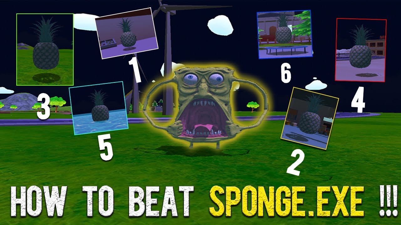 Dude Theft Wars How to Beat Sponge.exe & All 6 Pineapples Location !!! 🤔🤔🤔