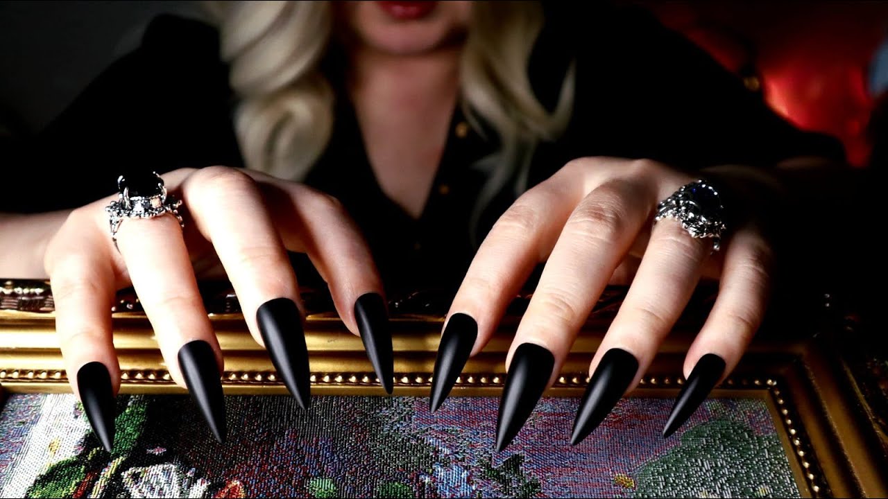 ASMR Tapping & Scratching on Vintage Art 🖼 Tracing Textured Canvas & Frames