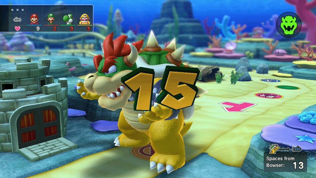 Mario Party 10 - Mario vs Luigi vs Yoshi vs Wario vs Bowser - Whimsical Waters
