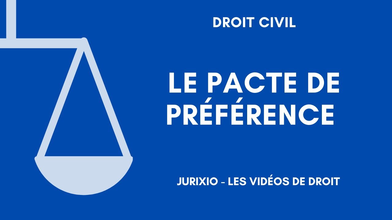 Le pacte de préférence
