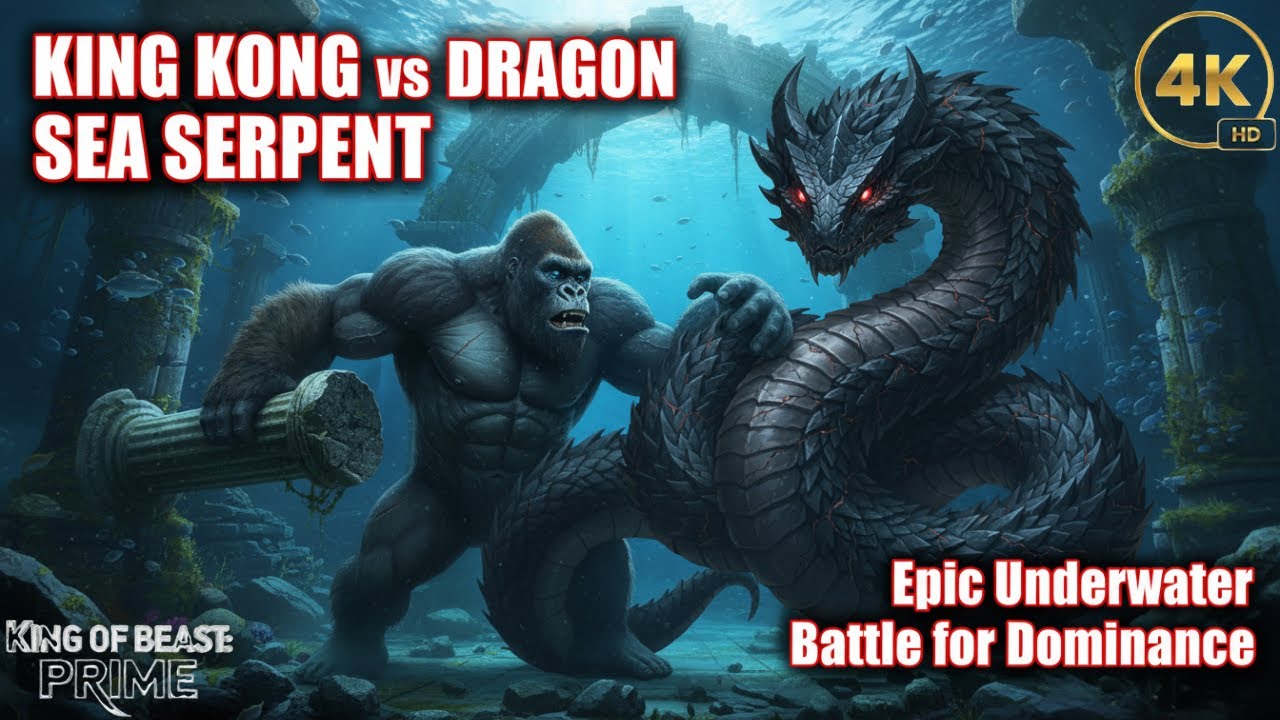 TITANOBOA vs KING KONG: Who Survives the Sunken Kingdom | Epic 4K Battle!