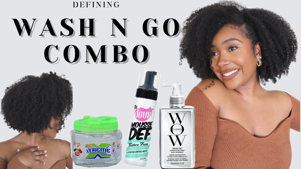 Defining Wash N Go Combo | The Doux Mousse Def, Wetline Xtreme, Color Wow Dream Coat | review & demo