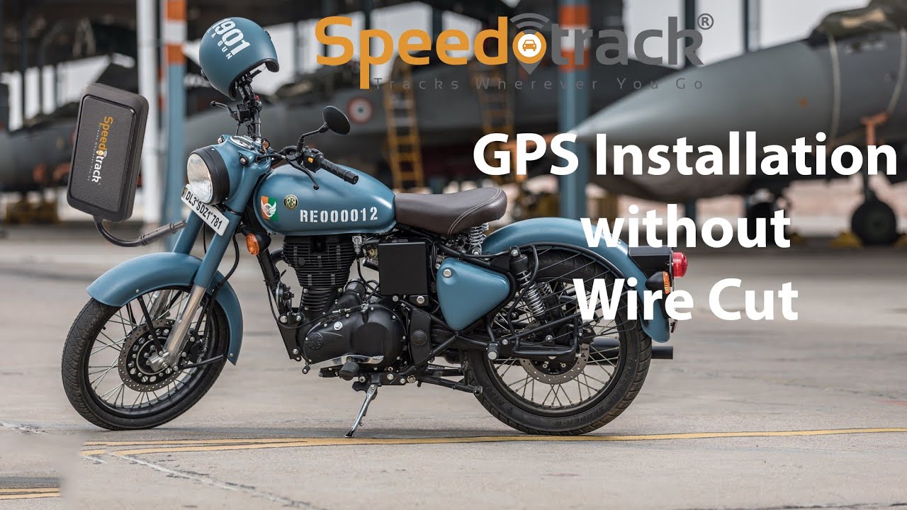 Speedotrack GPS installation in Royal Enfield Bullet without any wire cut in Hindi