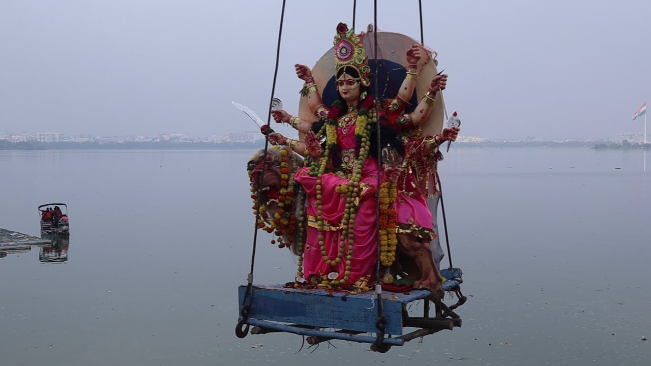durga visarjan 2019 at hyderabad | durga visarjan at tank bund | durga visarjan 2019