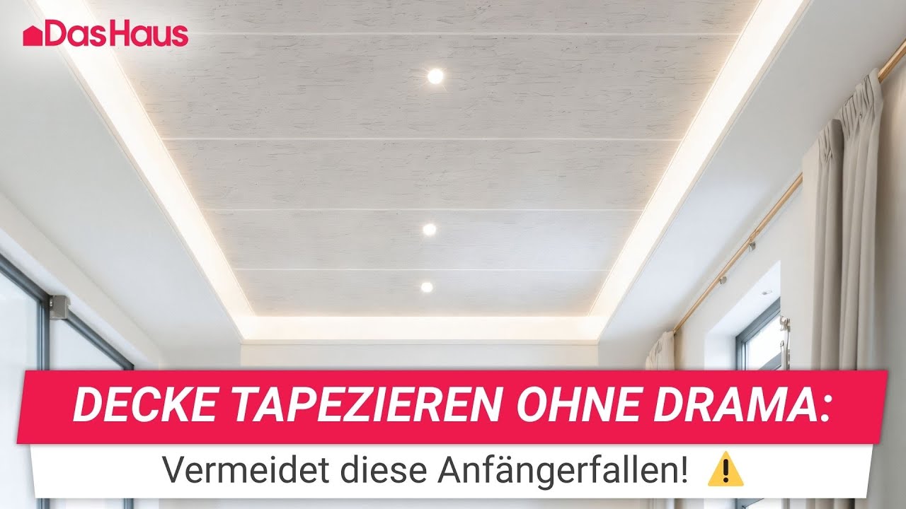 Decke tapezieren: 5 typische Fehler, die ihr vermeiden solltet