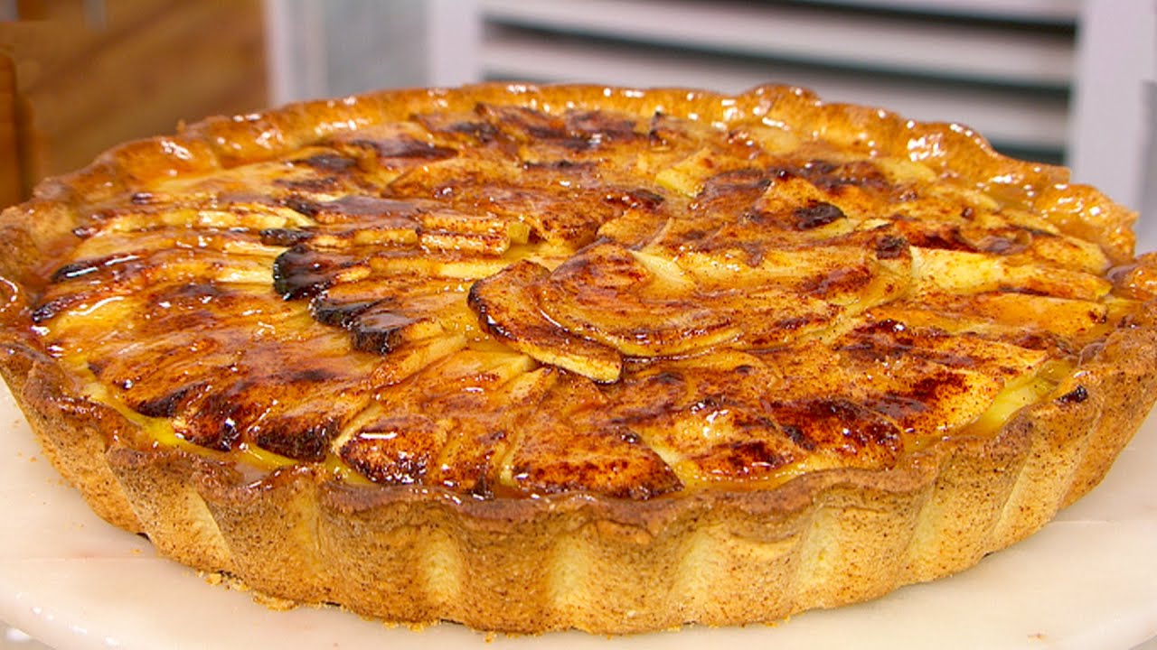 Tarta de manzana con crema