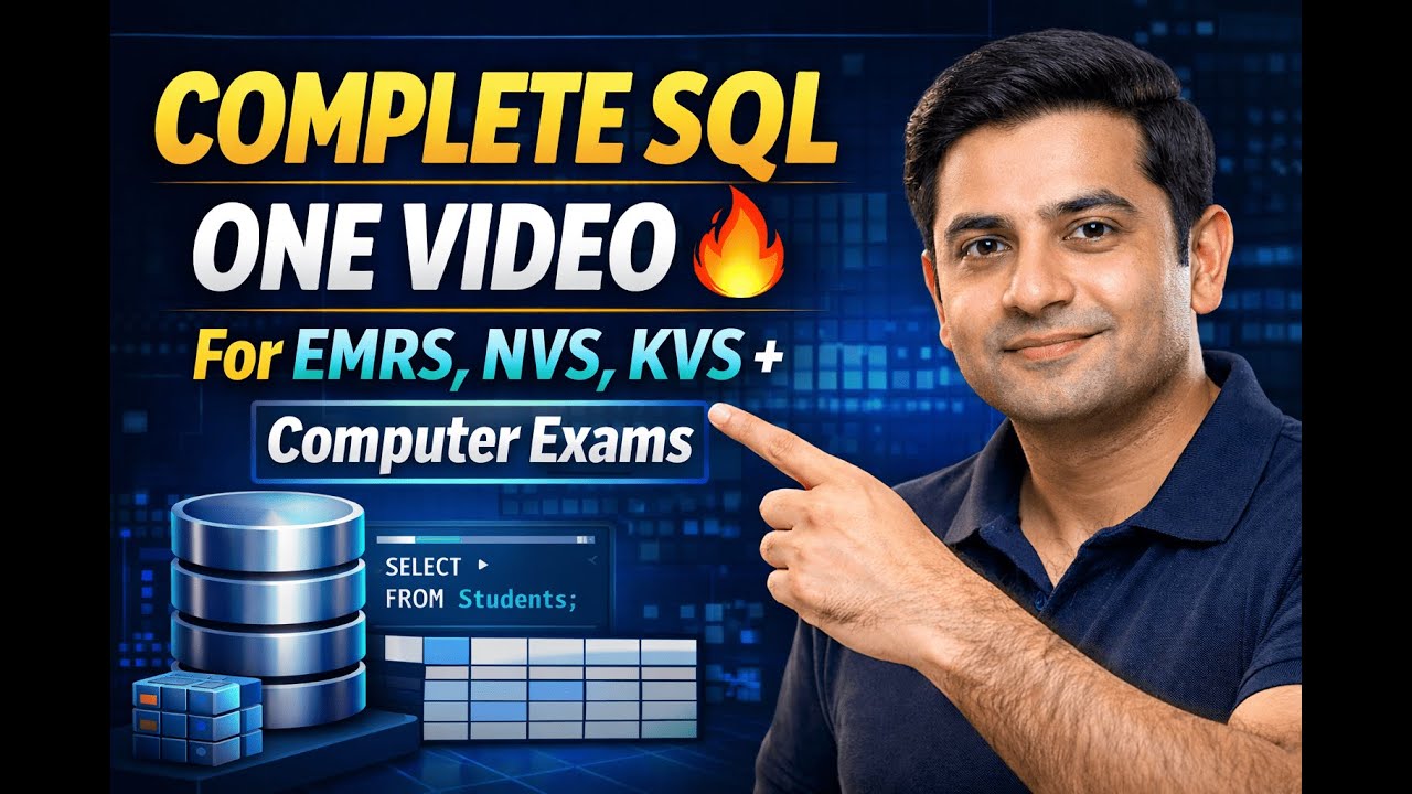 SQL Masterclass in ONE VIDEO | Guaranteed Computer Questions | EMRS NVS KVS