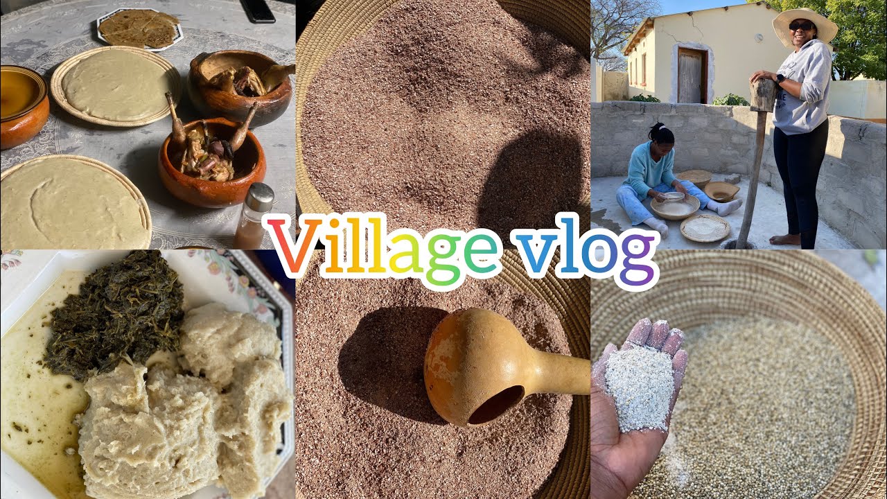 Vlog: Embracing Africanism |Village chores|okutyaya|pounding|Oshipe