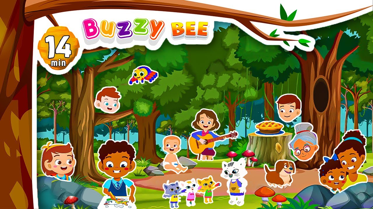 THREE LITTLE KITTENS + MORE NURSERY RHYMES  | BUZZY BEE | NURSERY RHYMES COMPILATION