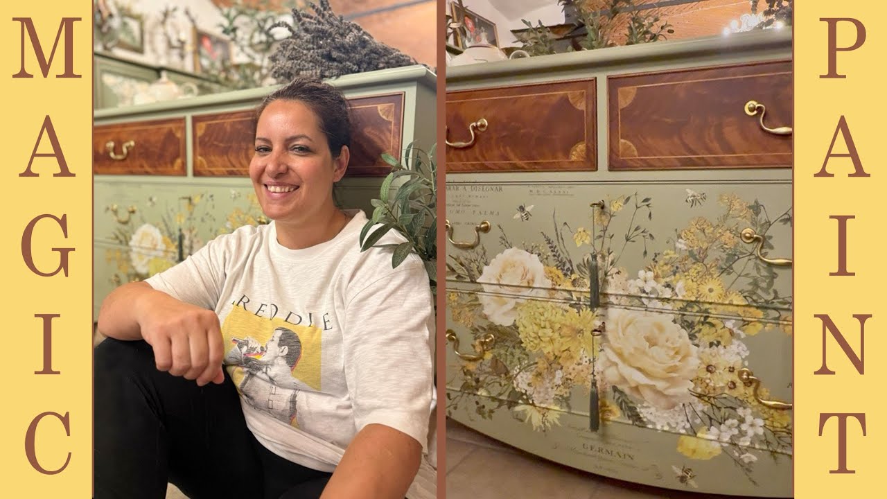 Переделка комода с помощью переводных картинок и краски Magic Paint! DIYElisa&MagicPaint ChalkPaint®