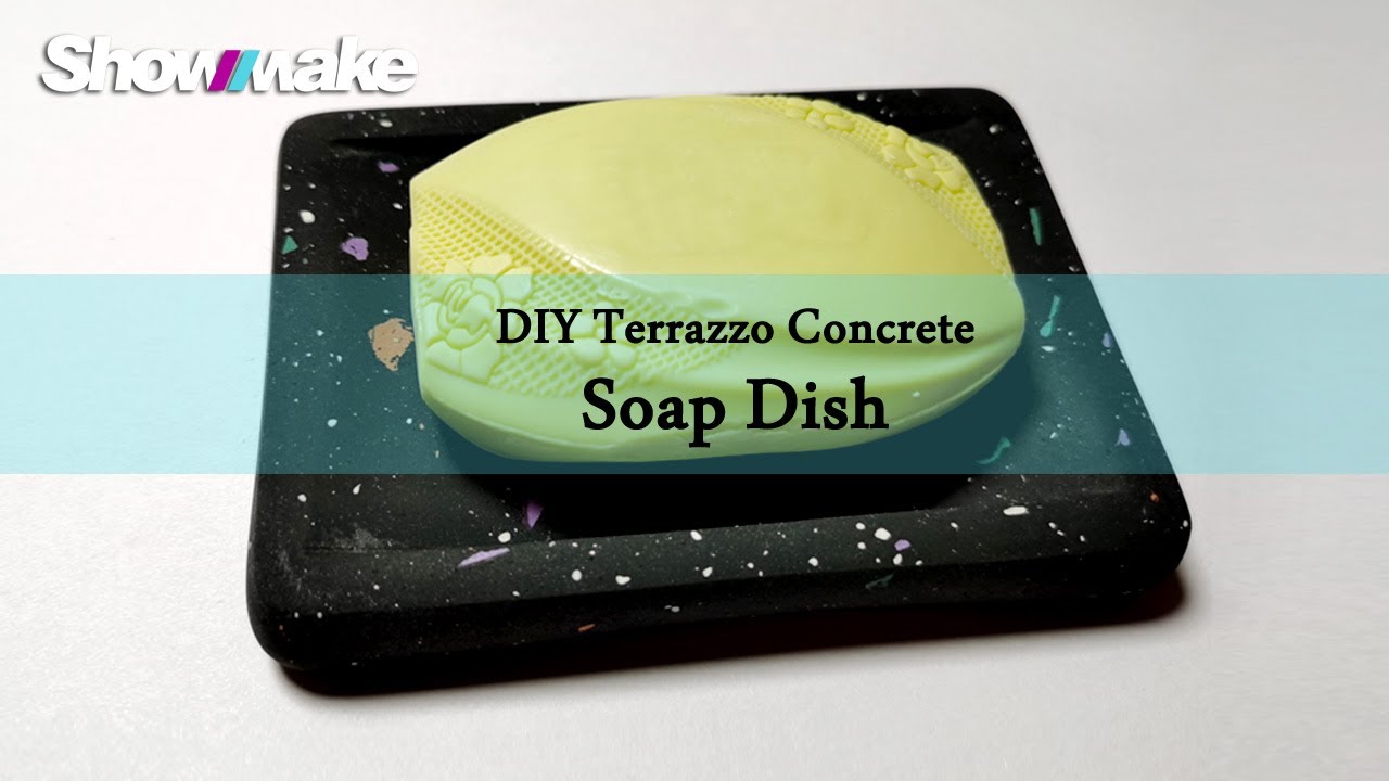 Terrazzo Concrete DIY | Modern Soap Dish Holder | Cement Crafts